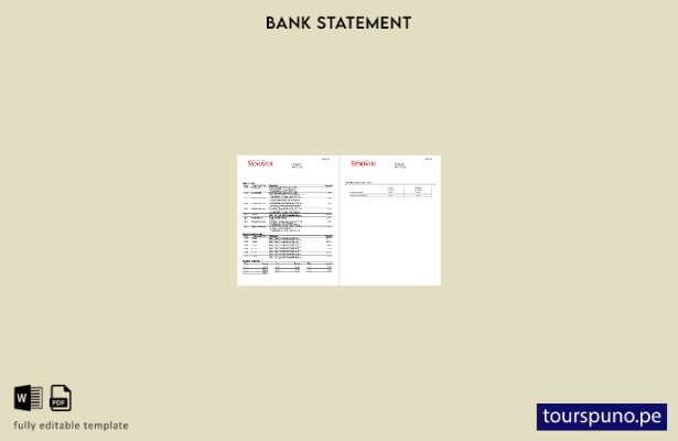 listo para imprimir plantilla de páginas de Word de extracto bancario de EE. U 9